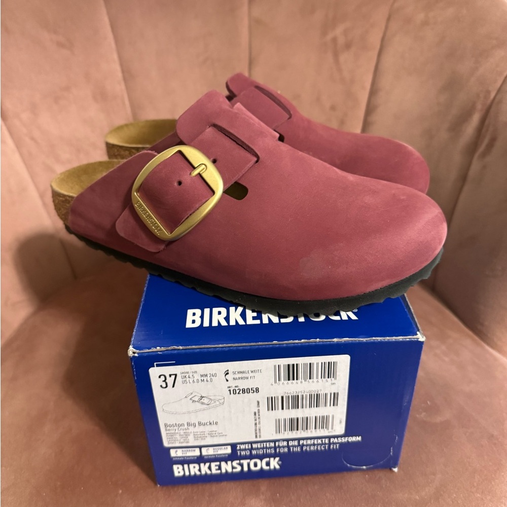 Birkenstock Boston Big Buckle Clogs in Berry Crush